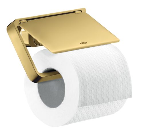 AXOR-HG-AXOR-Universal-Softsquare-Toilettenpapierhalter-mit-Deckel-Polished-Gold-Optic-42836990 gallery number 1